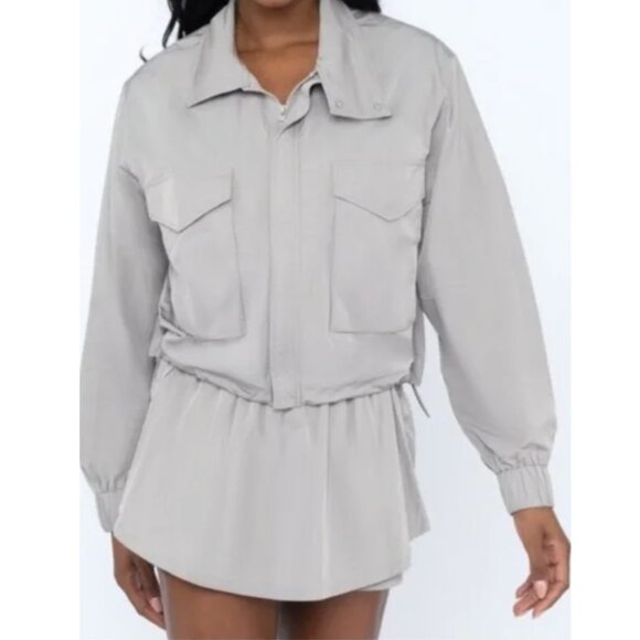 Yogalicious “Softlite Scuba Autumn Jacket” tan size M - Picture 1 of 11